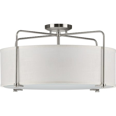 Kempsey Collection Three-Light Semi-Flush Convertible